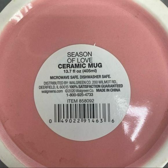 Season Of Love Pink Heart Ceramic‎ Mug - Picture 5 of 5